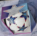 Confezione originale Adidas UCL Pro 2023-2024 viola e azzurra con stella Champions League