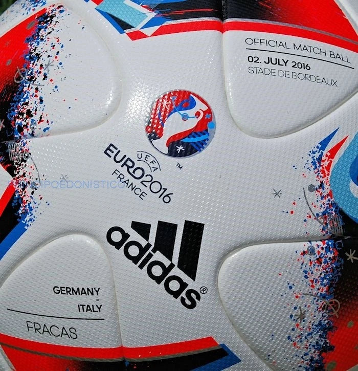 Confezione originale Adidas Fracas EURO 2016 con pallone e logo UEFA EURO 2016 France sul fondo